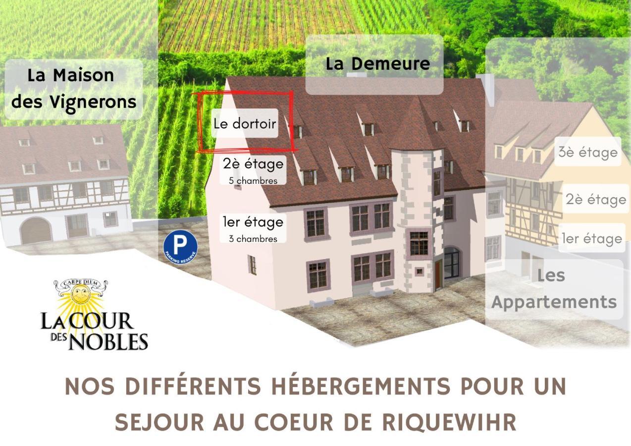 Domaine La Cour Des Nobles - Demeure, Maison Et Appartements Au Coeur De Ρικβίρ Εξωτερικό φωτογραφία